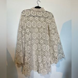 We Are Kindred Viola Crochet High Neck Mini Dress